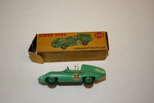 Vintage Diecast Dinky Toy 236 Connaught Racing Car with Original Box