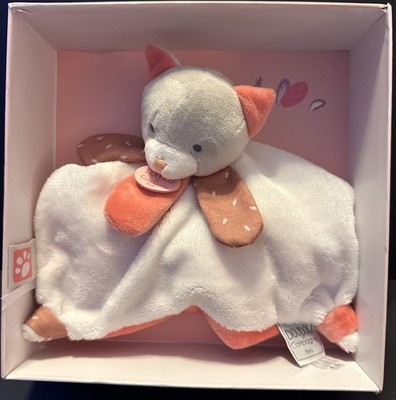 Doudou Et Compagnie Paris Soft Plush Kitty Cat Security Blanket