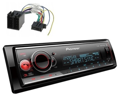 Pioneer MVH-S520BT  Autoradio 1DIN Bluetooth MP3 USB AUX VarioColor ISO Adapter