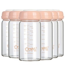 Wide Neck Glass Breastmilk Collection n Storage Bottle, 8oz with Screw Ring S...