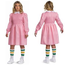 Stranger Things Eleven Fancy Dress for Kids and Teens, Official Licensed by Disg