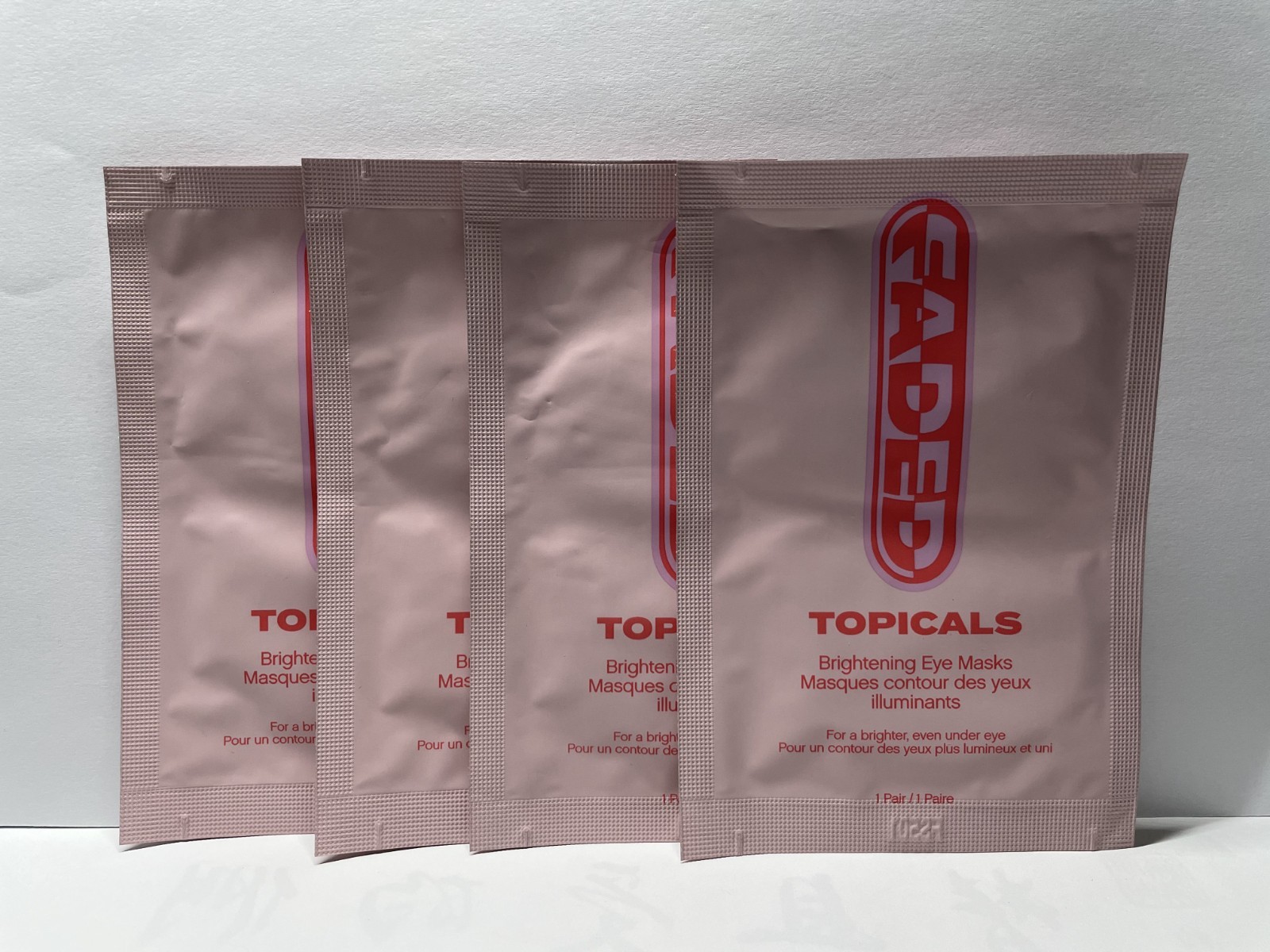 Topicals Faded Brightening Eye Masks Depuff Hydrate & Reduce Dark Circle X4