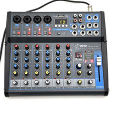 Pyle PMXU83BT 8-Ch Bluetooth Studio Mixer DJ Audio Mixing Console 16 DSP USB EUC