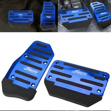 New Automatic Non-slip Foot Gas Pedal Set Brake Pad Cover Car Blue Accessories