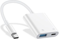 USB C to USB OTG Cable and Charger Adapter for iPhone 17 Pro Max 16e 16 15 Samsu