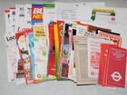 2kg LOT OF LONDON TRANSPORT BUS ITEMS TIMETABLES GUIDES MAPS etc ALL DIFFERENT