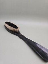 Vintage SWANK Clothes Brush West Germany Mens Suit Brush Black White Bristles