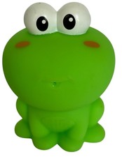Frog Bathtub Toy Rubber Squeeze Toy Kids Green Pretend Play Figure 3.5 inches
