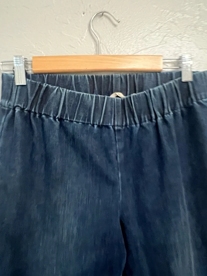 Leggings jeans Soft Surroundings Metro comprimento total tamanho médio pequeno MP - Imagem 3 de 4