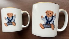 Ralph Lauren Polo Bear Mug Cup Set of 2 Porce...
