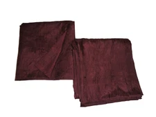 CROSCILL PARFAIT Burgundy MULBERRY DUNHILL CRINKLED (2) CURTAIN PANELS 41X94