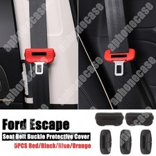 Seat Belt Buckle Cover 5pcs Silicone Seat Belt Clips Sleeve For Ford Escape