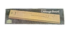 Cribbage Board - Wooden w/Metal Pegs - 1503 Milton Bradley 1974 Complete