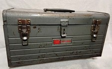 CRAFTSMAN #6500 18"×9"×8" LOCKABLE METAL TOOL BOX WITH REMOVABLE RED METAL TRAY