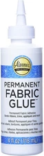 Aleene's Permanent Fabric Glue 4 oz Clear Nontoxic Adhesive Dries Flexible
