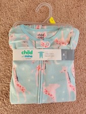 Child of Mine by Carter's 1 Piece Footed Fleece Giraffe Pajama 3T NWT