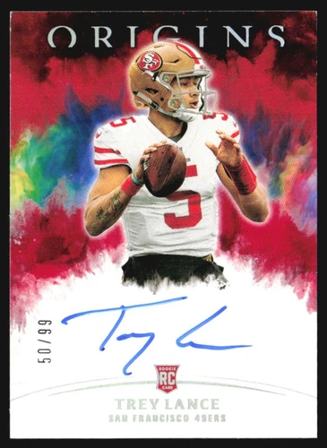 2021 Panini Origins Red 50/99 Trey Lance Rookie Auto #RA-TRL ES6