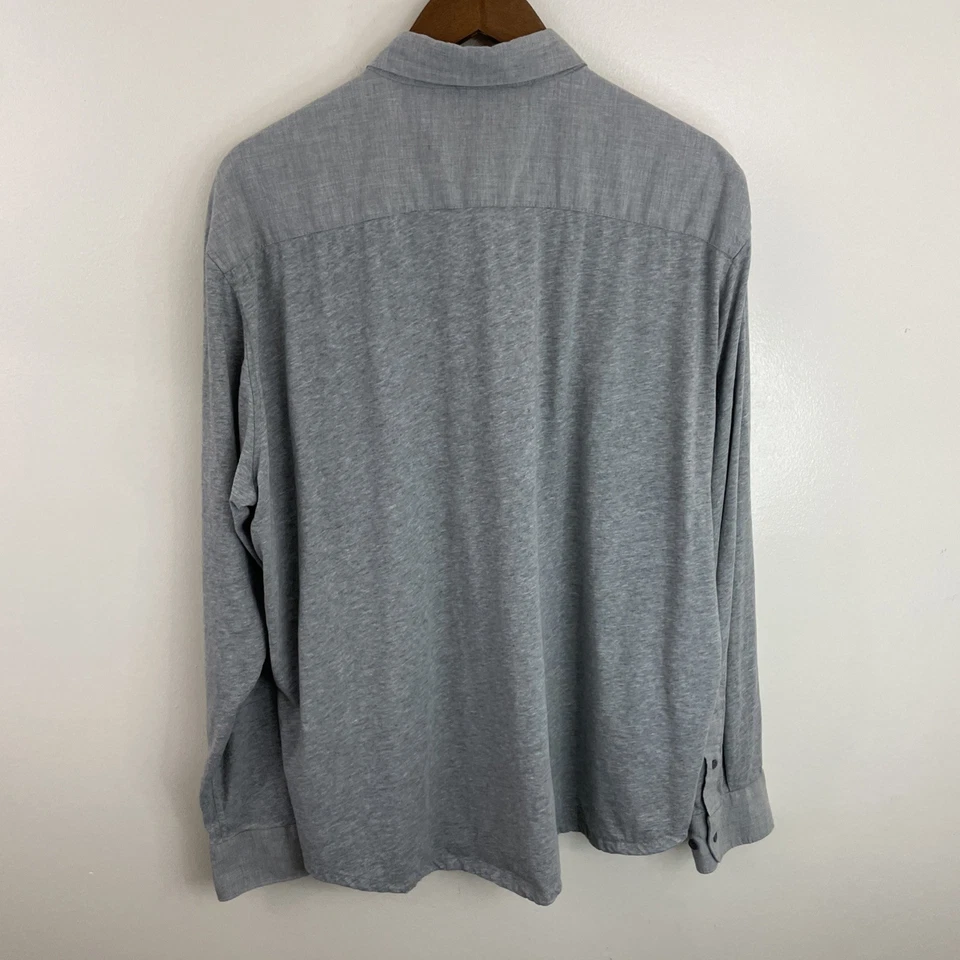 Camisa Joseph Abboud Dos Telas Para Hombres 2XL XXL Delgada Gris Manga Larga Con Botones Foto 2 de 4