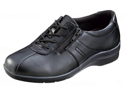 EVE  195 Women's Lightweight Soft Shoes with Zipper Wide Fit Slip-Resistant Sole