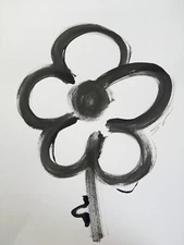 You'll get there - Original signed Ink sketch of a Flower A3 approx.