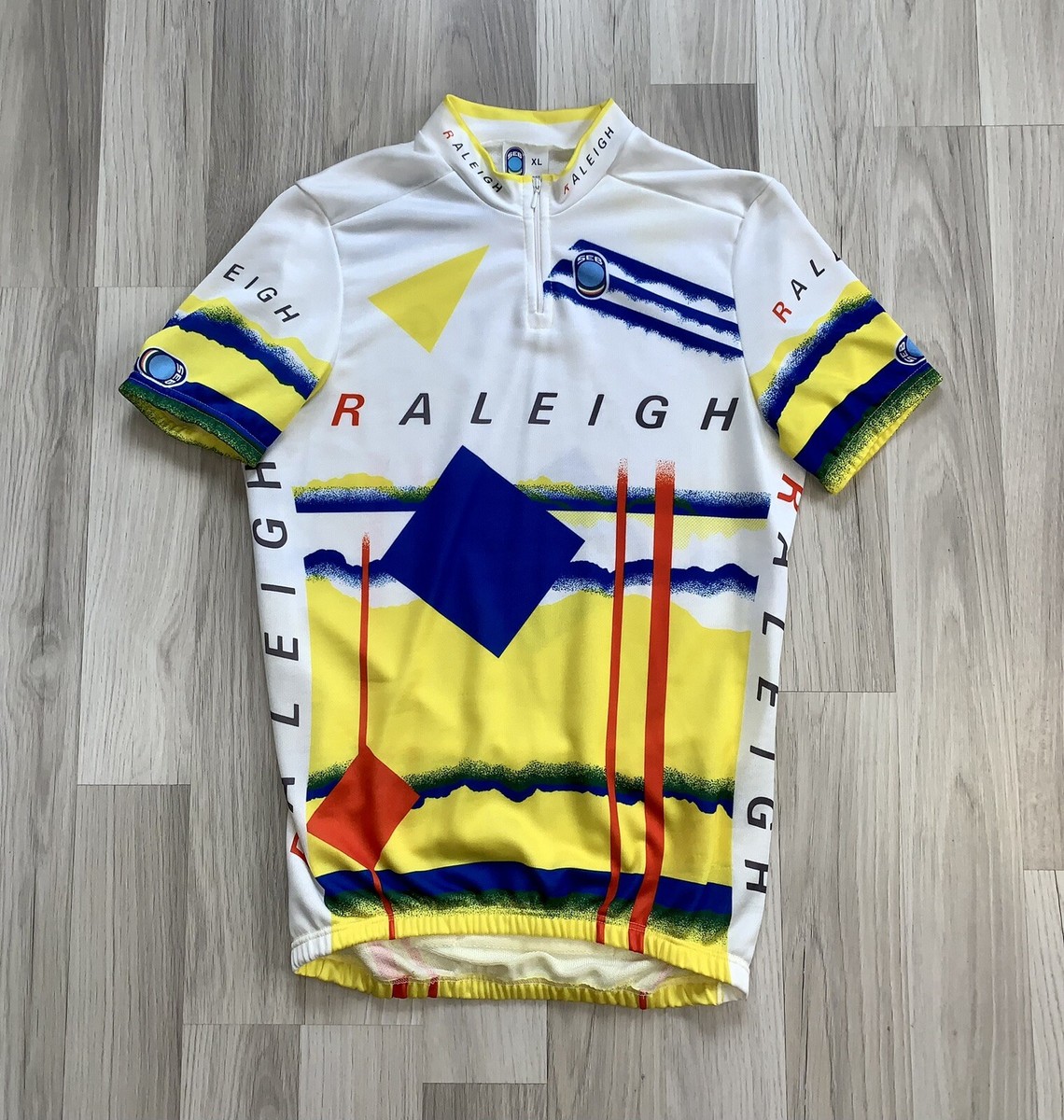 Vintage Cycling Jersey SEB Raleigh Made In Italy Large/Medium