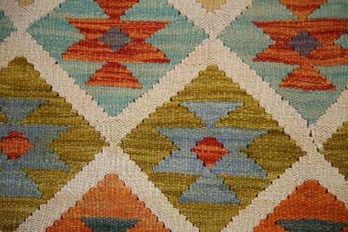 Dual-Sided Kilim Kelim Rugs Flatweave Wool Carpet 6x10 ft - Picture 6 of 10