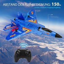 US 2.4G Airplane Plane 2CH 3-Axis Gyro plane Glider LED EPP Fighter Model F22