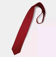 BURBERRY Red Geometric Cube Silk LUXURY Tie ITALY