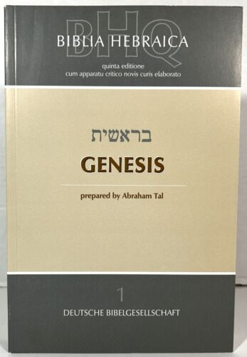 Biblia Hebraica Quinta: Genesis by Abraham Tal 2015 Softcover
