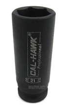 1/2" Drive 21 MM" DEEP IMPACT SOCKET 6 POINT CR-MO