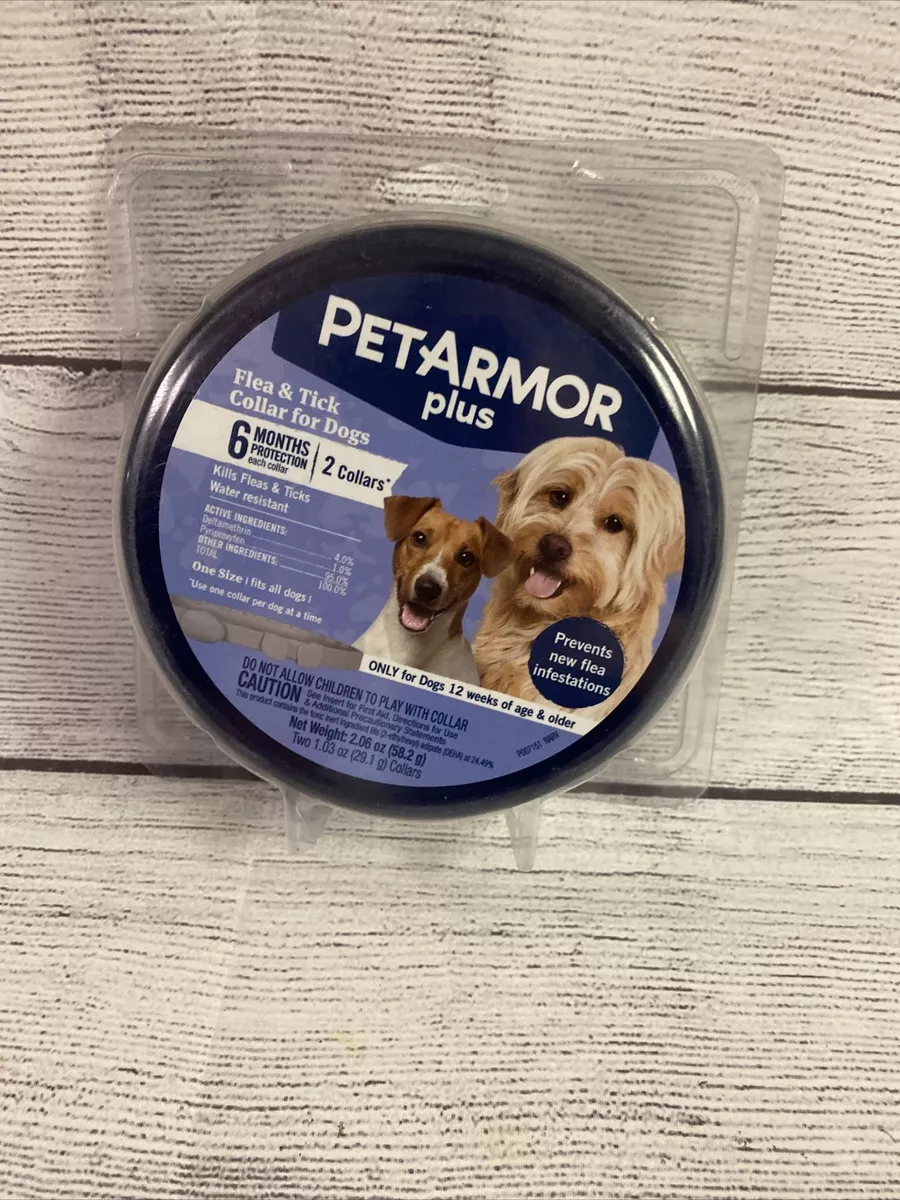PetArmor Plus Flea Tick Collar for Dogs 2 Collars 12 mos. supply NEW IN BOX