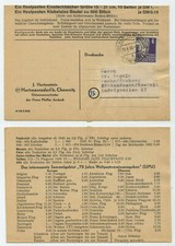 92450 - Mi.Nr. 213 - Faltbrief - Hartmannsdorf 19.4.1950 nach Aschaffenburg