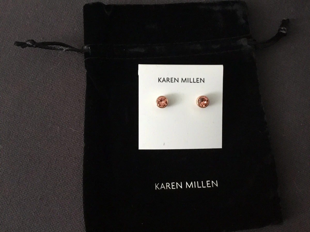 Karen millen rose shop gold earrings