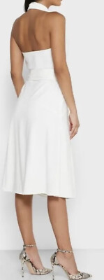 REISS::ドレス:UK4[RESALE] Reiss Piper Halter Neck Wrap Dress White UK 14 US 10 | eBay