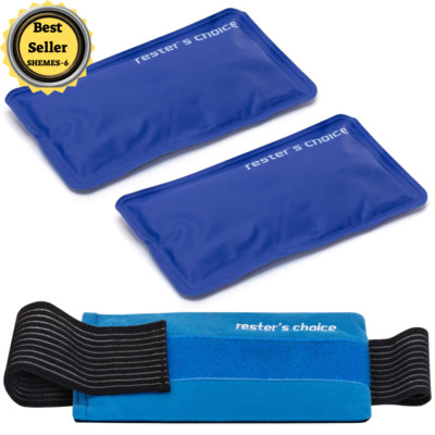 2 Soft Gel Ice Packs for Injuries Reusable with Extra Comfy Adjustable Cold Pack