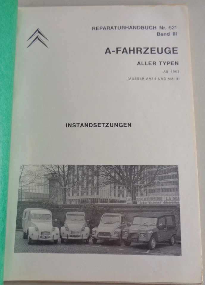 Manual De Taller Reparaciones Citroen 2 CV Pato, Dyane, AZU-/AK-Furgón - Imagen 2 de 4