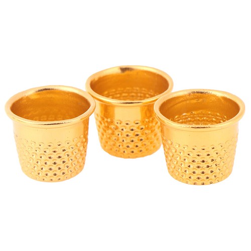 10pc Gold Finger Thimble Sewing Grip Finger Metal Shield Protectors Pin Need_$6 - Picture 8 of 8