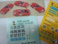 FERRARI 250 GTO 1964 LE MANS decals KIT