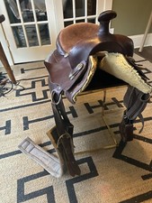WESTERN LEATHER SHOW SADDLE 15 USED