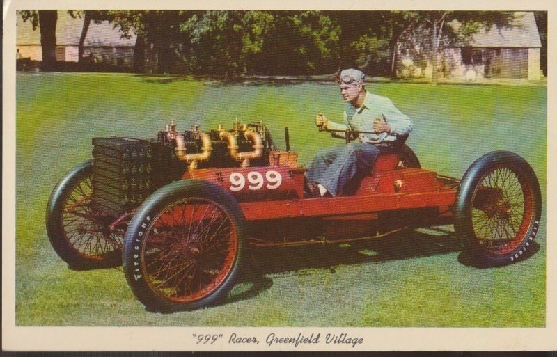 Vintage Unposted Postcard "999 Racer, The Henry Ford Museum"