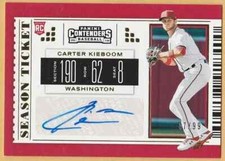2019 Panini Contenders Season Ticket Autographs Gold #20 Carter Kieboom 57/99