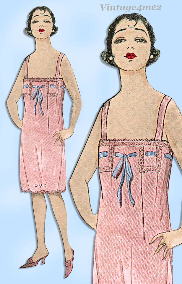 Pictorial Review 8130: 1910s Misses Chemise Lingerie 36 B Vintage Sewing Pattern - Image 3 of 4