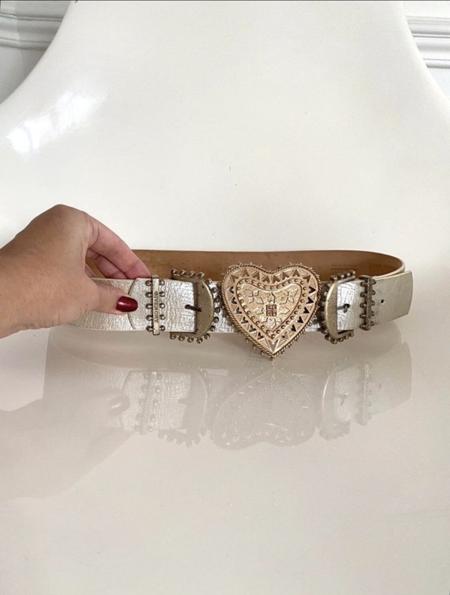 小物 GIVENCHY heartbuckle silverbelt Givenchy Women's designer belt aged leather silver heart