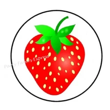 STRAWBERRY ENVELOPE SEALS LABELS STICKERS PARTY FAVORS