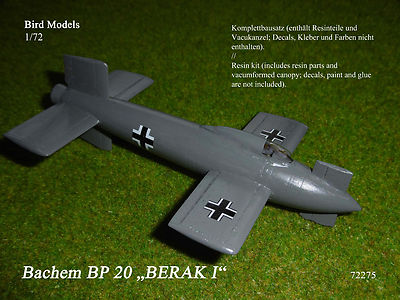Bachem BP.20 ''BERAK I''          1/72 Bird Models Resinbausatz / resin kit