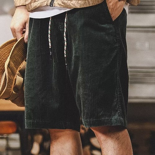 Cord Freizeit Shorts fünf Hosen Frühling/Sommer Herren locker Freizeit Baumwolle - Bild 6 von 11