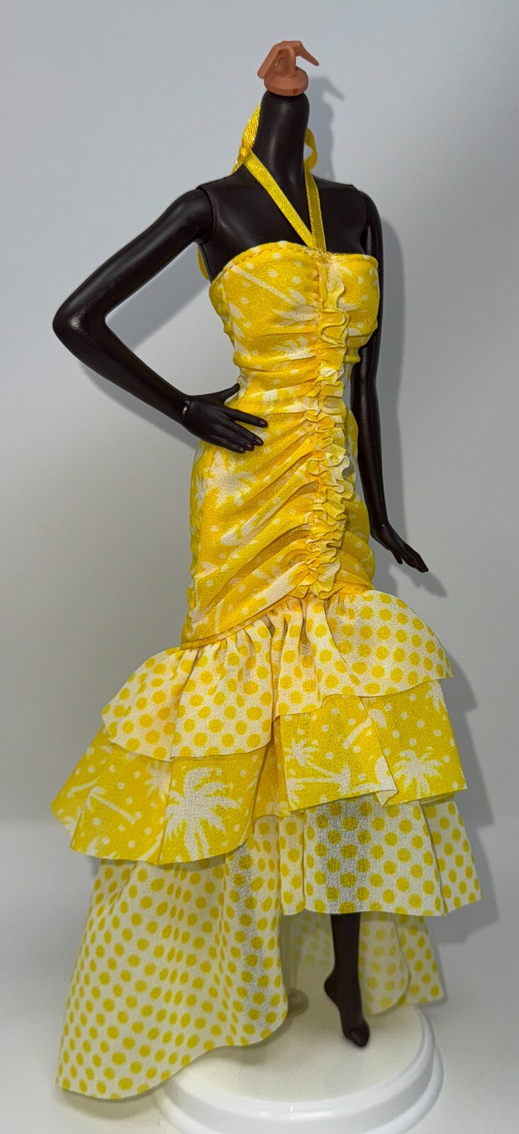 Barbie 35th Anniversary Teresa Model Muse Doll Outfit Yellow Halter Sun Dress