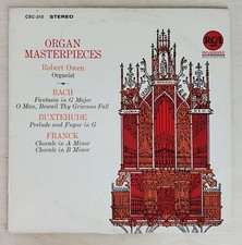 Robert Owen ORGAN MASTERPIECES BACH BUXTHUDE FRANCK RCA LP CM310 1964