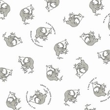 Fowl Play Chickens Toss Gray 100 Cotton Fabric by The Yard
