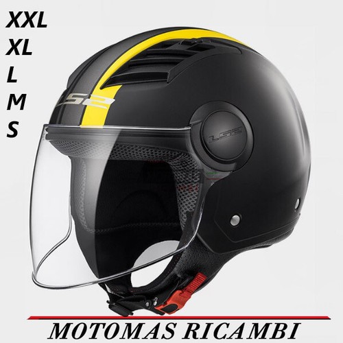 CASCO JET LS2 AIRFLOW OF562 METROPOLIS visiera lunga per scooter moto  omologato | eBay